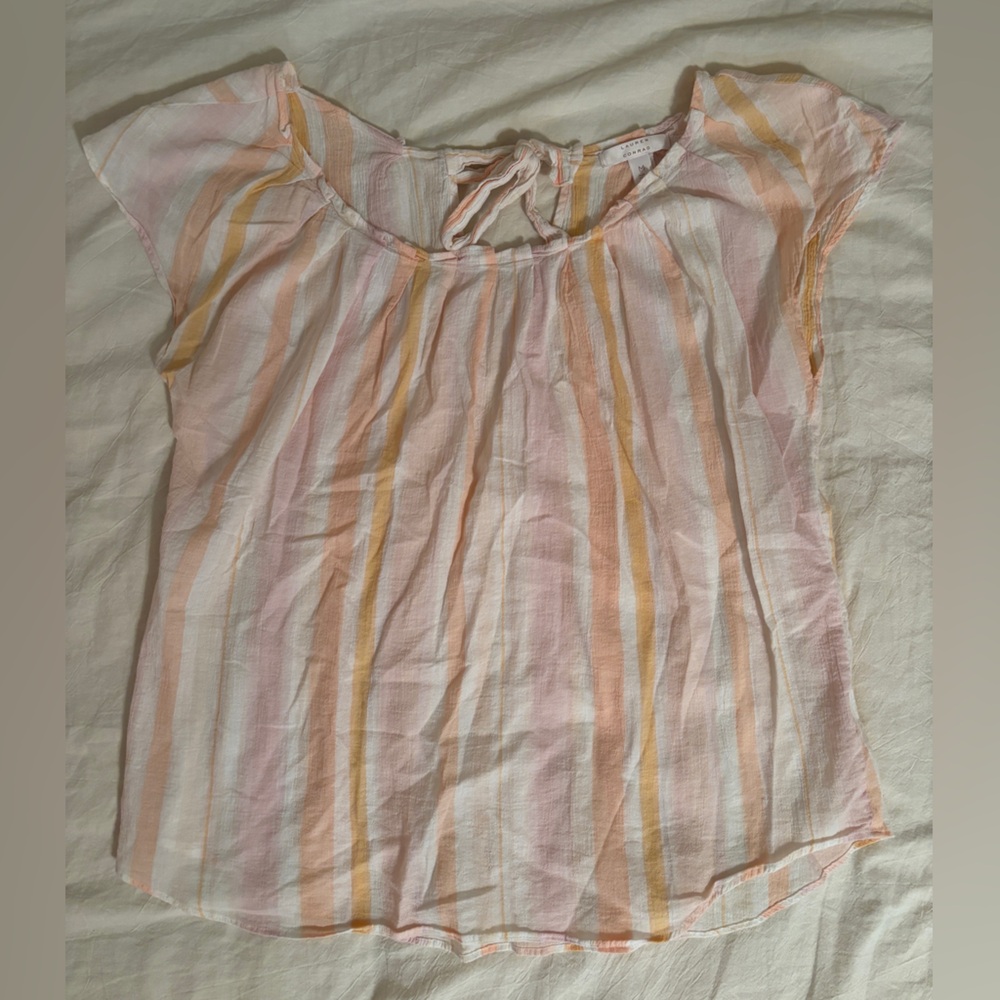 LC Lauren Conrad Pastel Striped Blouse